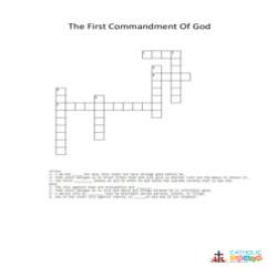 The First Commandment of God - Cross Word